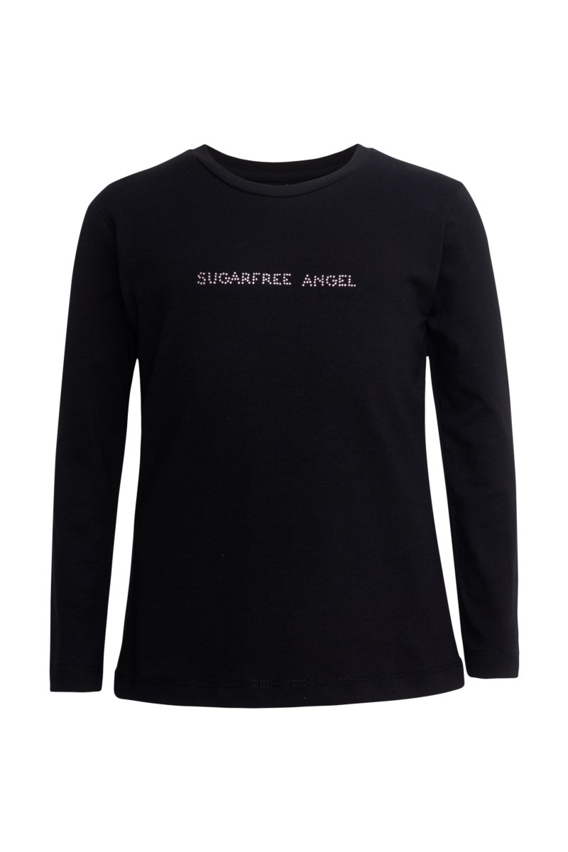 EMBELLISHED LONG SLEEVED COTTON TOP FOR GIRLS-25632055-110