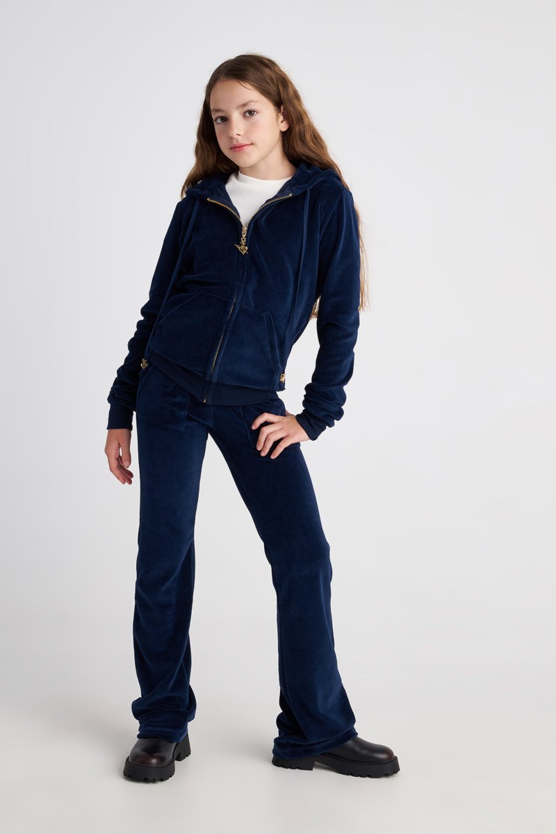 HOODED FASHION VELOUR JACKET FOR TEENS-25633000-437