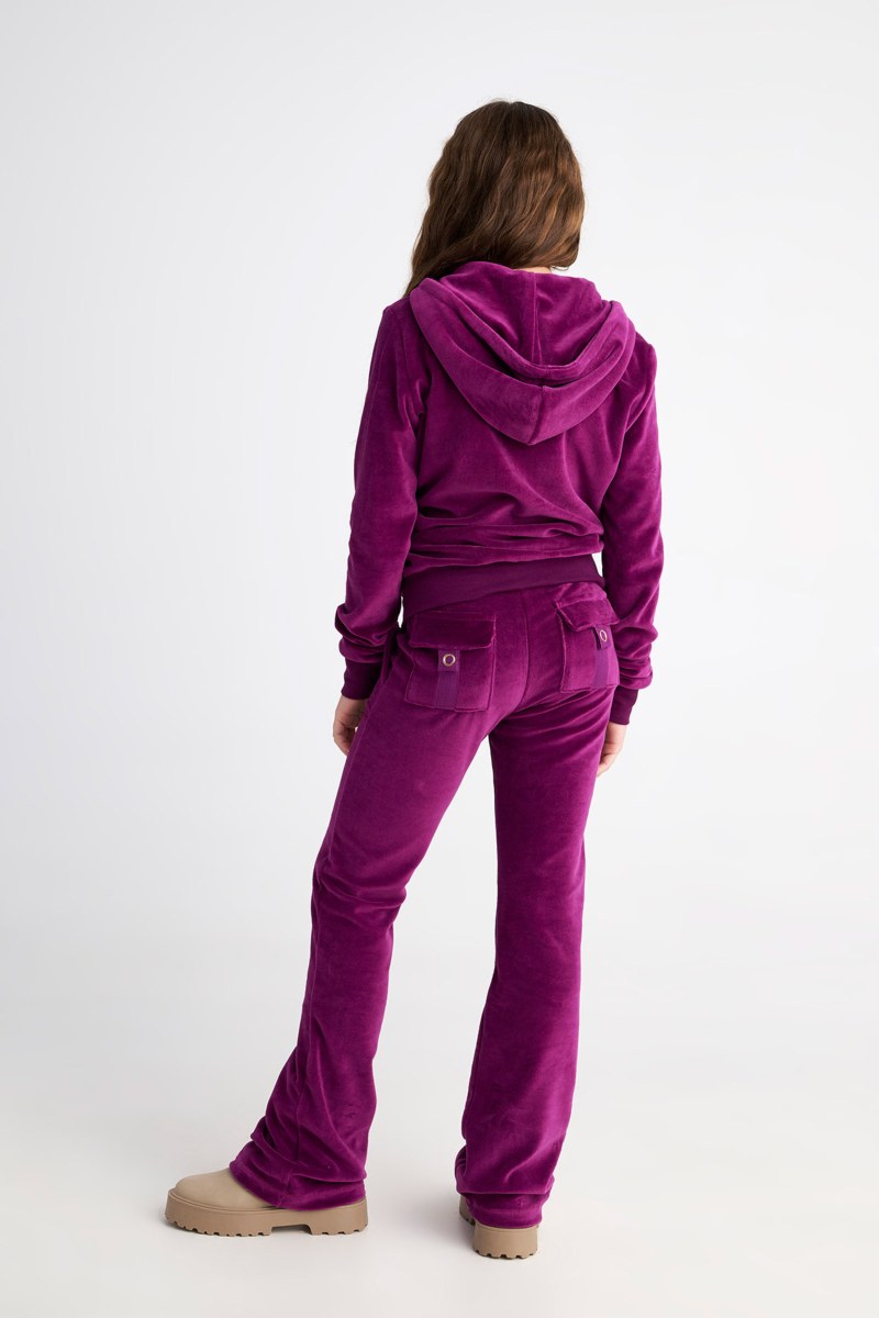 HOODED FASHION VELOUR JACKET FOR TEENS-25633000-824