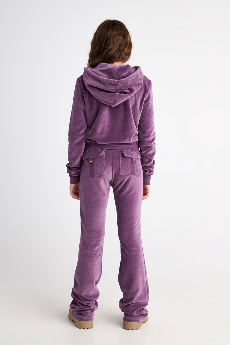 HOODED FASHION VELOUR JACKET FOR TEENS-25633000-947