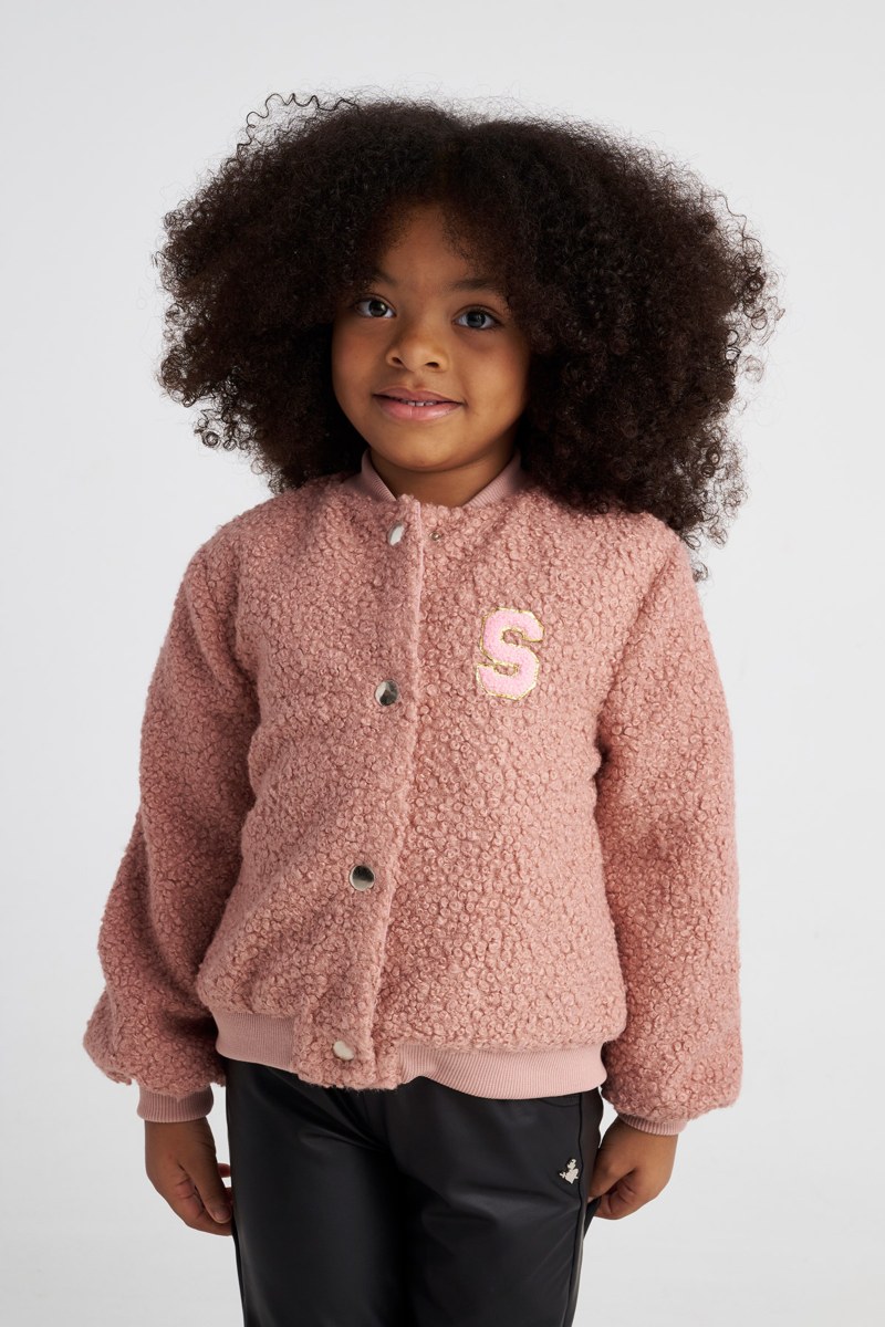 BOUCLE-KNIT JACKET FOR GIRLS WITH SNAP BUTTONS-25633015-712