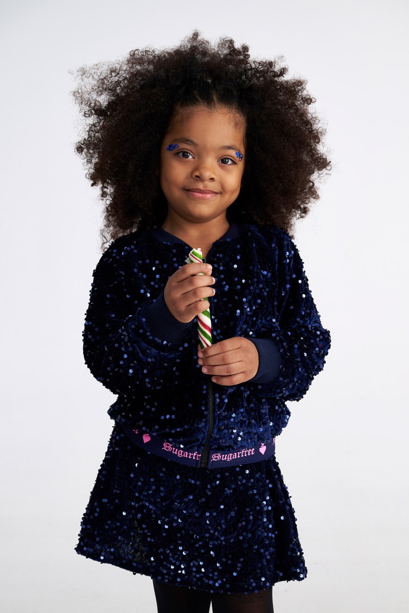 SEQUIN LONG SLEEVED SUPER SOFT VELOUR JACKET FOR GIRLS-25633029-437