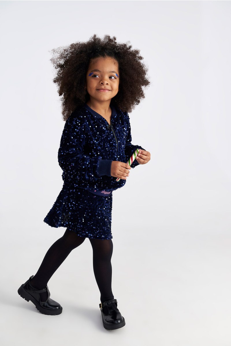 SEQUIN LONG SLEEVED SUPER SOFT VELOUR JACKET FOR GIRLS-25633029-437