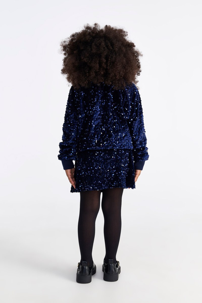 SEQUIN LONG SLEEVED SUPER SOFT VELOUR JACKET FOR GIRLS-25633029-437