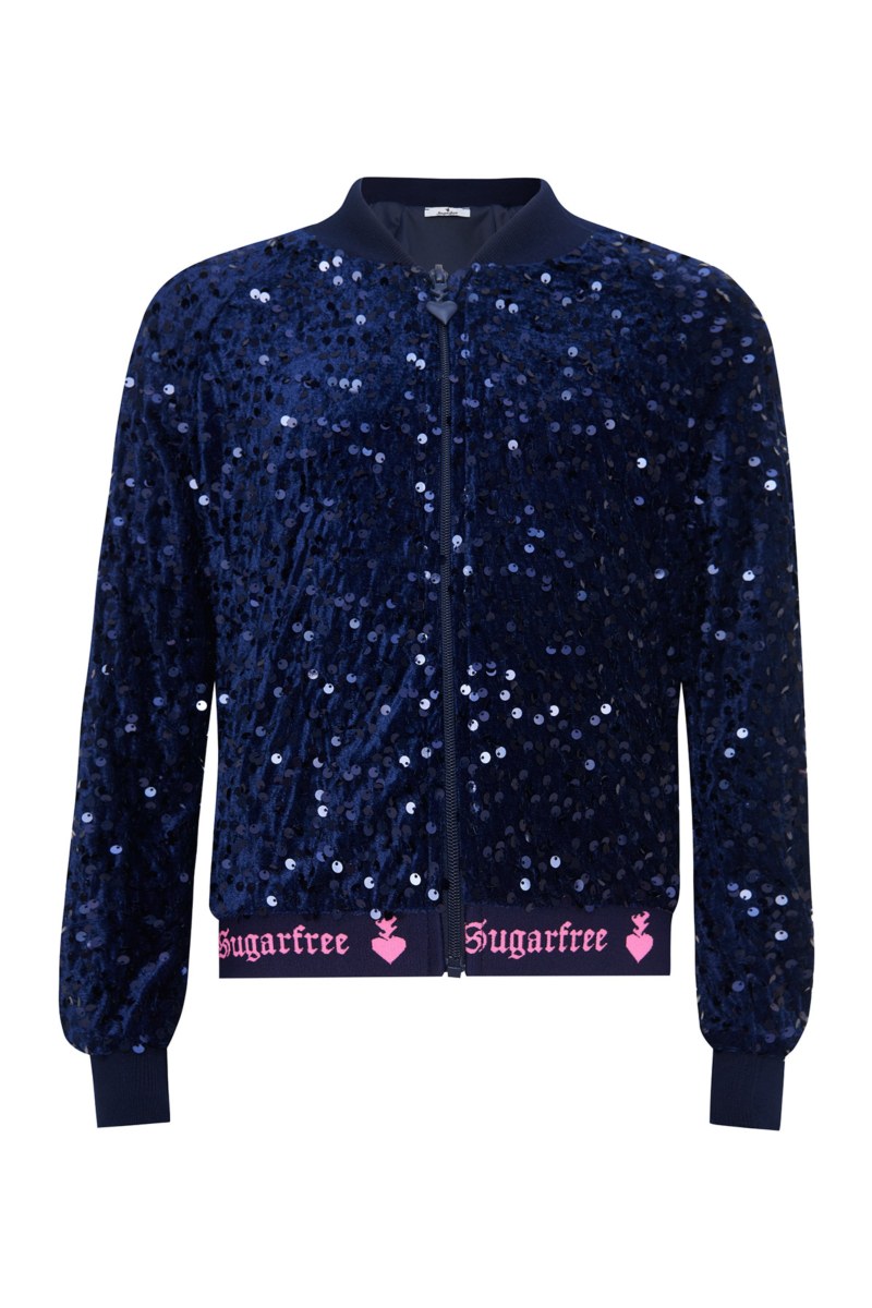 SEQUIN LONG SLEEVED SUPER SOFT VELOUR JACKET FOR GIRLS-25633029-437