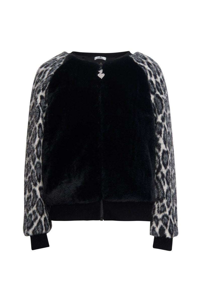 FAUX FUR JACKET WITH COLLAR FOR GIRLS-25633040-110