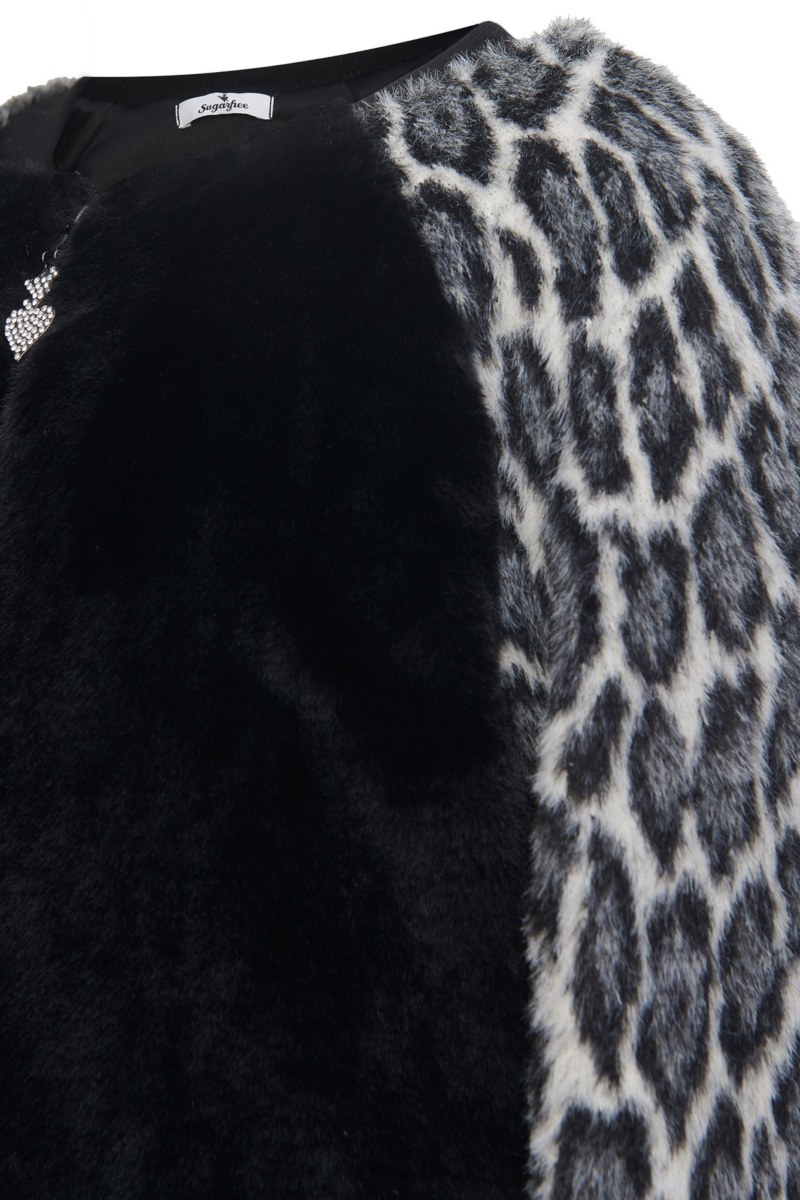 FAUX FUR JACKET WITH COLLAR FOR GIRLS-25633040-110