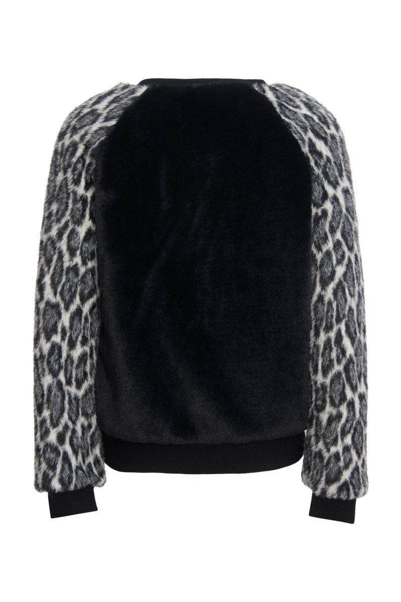 FAUX FUR JACKET WITH COLLAR FOR GIRLS-25633040-110