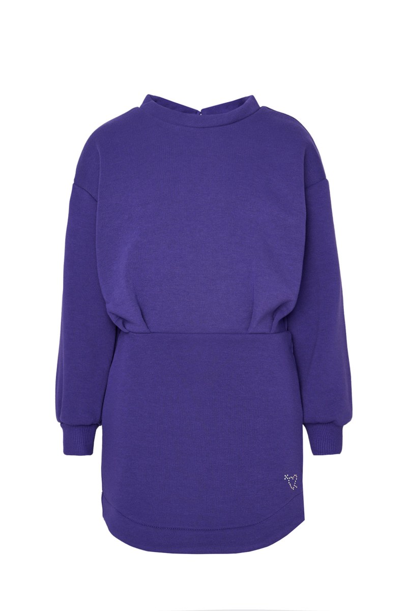 COTTON DRESS FOR GIRLS WITH INNER SOFT FLEECE FABRIC-25634012-712