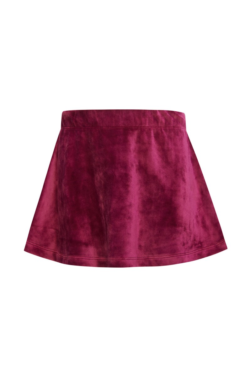 STRASS EMBELLISHED SUPER SOFT VELOUR SKIRT FOR GIRLS-25634028-633