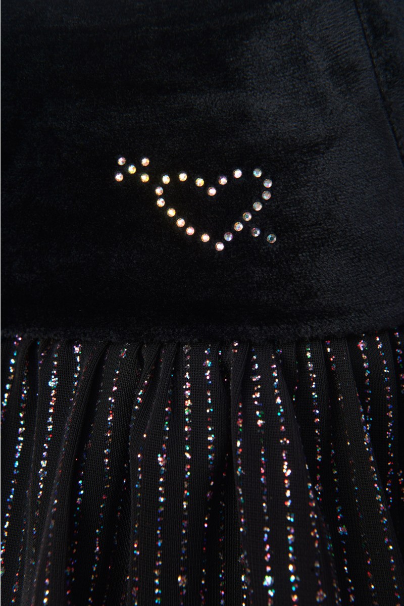 SHIMMERING SUPER SOFT VELOUR RUFFLED MINI SKIRT FOR GIRLS-25634031-110