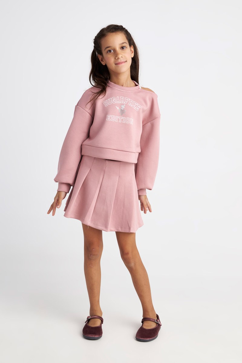 COTTON SWEATSHIRT/SKIRT SET FOR GIRLS-25638003-719