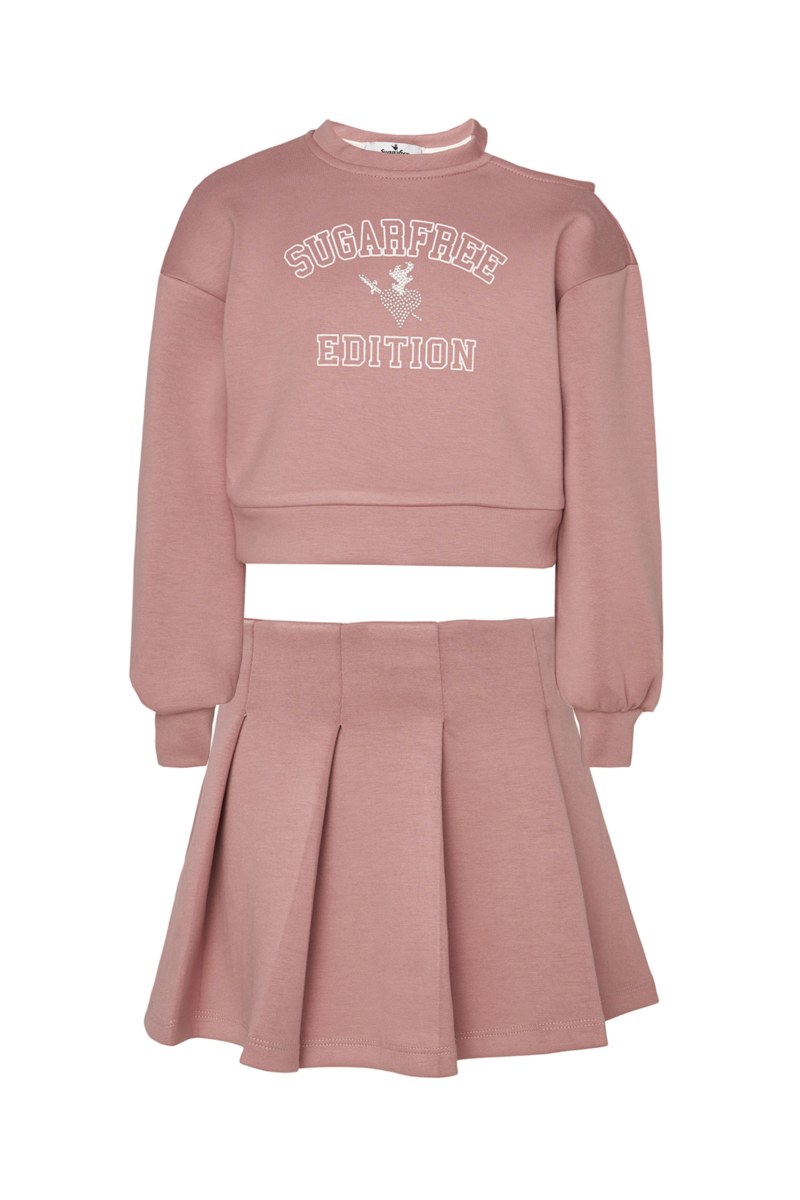 COTTON SWEATSHIRT/SKIRT SET FOR GIRLS-25638003-719