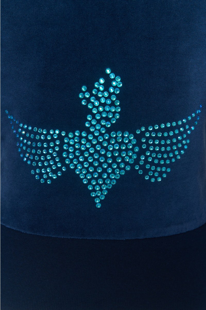 EMBELLISHED VELOUR JACKET/SKIRT SET FOR GIRLS WITH RAINBOW ZIPPER-25638020-852