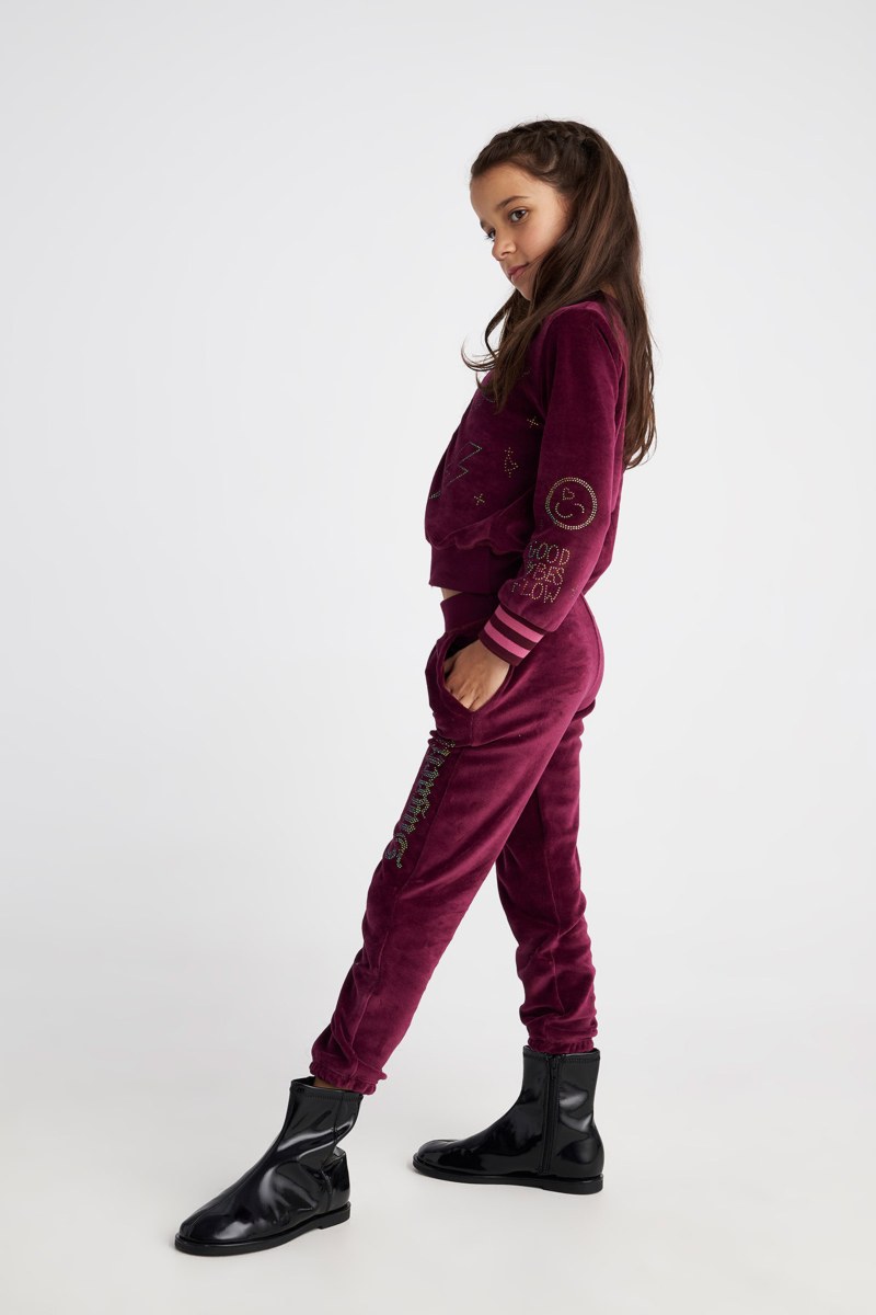 EMBELLISHED VELOUR TRACK SET FOR GIRLS WITH RAINBOW ZIPPER-25638022-846