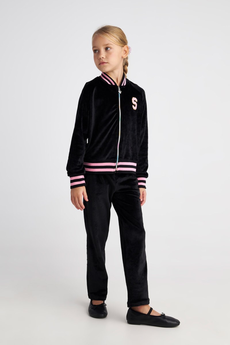 SUPER SOFT VELOUR TRACK SET FOR GIRLS WITH RAINBOW ZIPPER-25638023-110