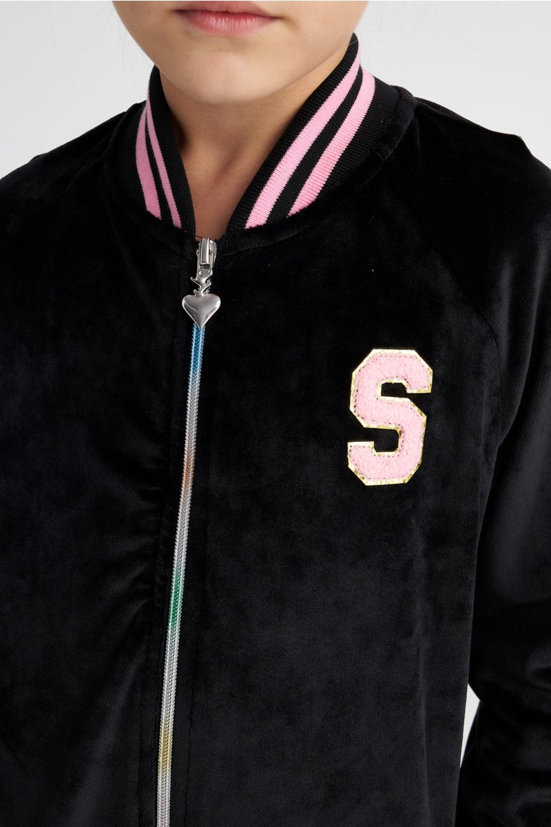 SUPER SOFT VELOUR TRACK SET FOR GIRLS WITH RAINBOW ZIPPER-25638023-110