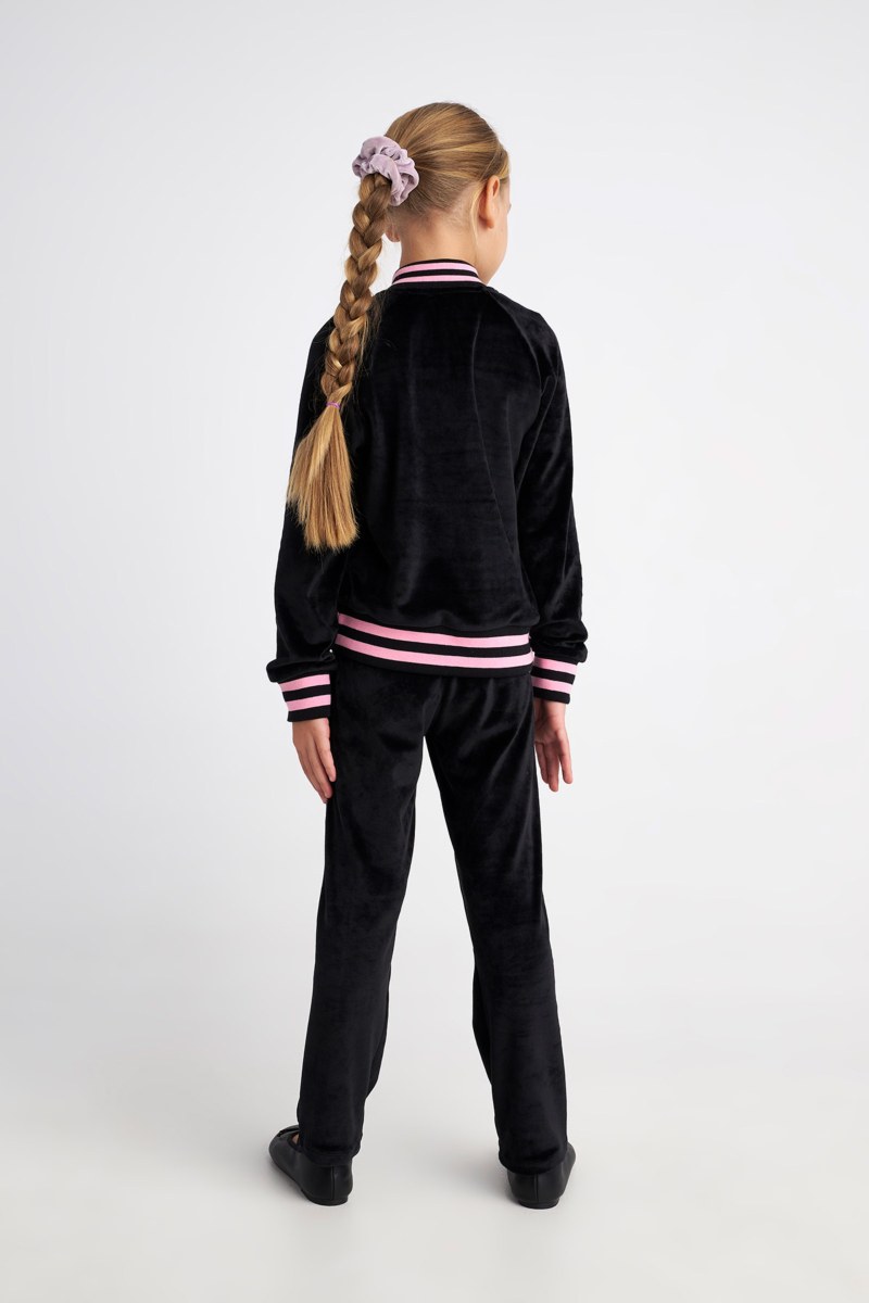 SUPER SOFT VELOUR TRACK SET FOR GIRLS WITH RAINBOW ZIPPER-25638023-110
