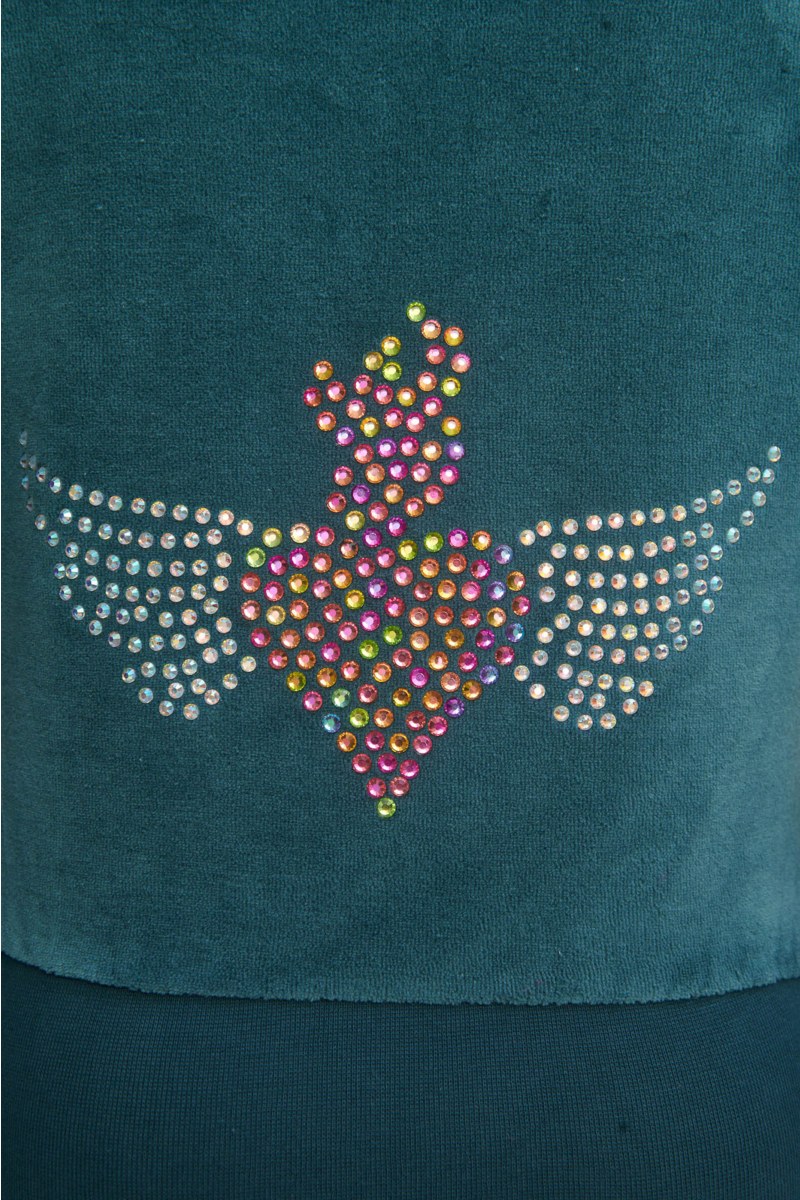 STRASS EMBELLISHED VELOUR TRACK SET FOR GIRLS-25638033-404