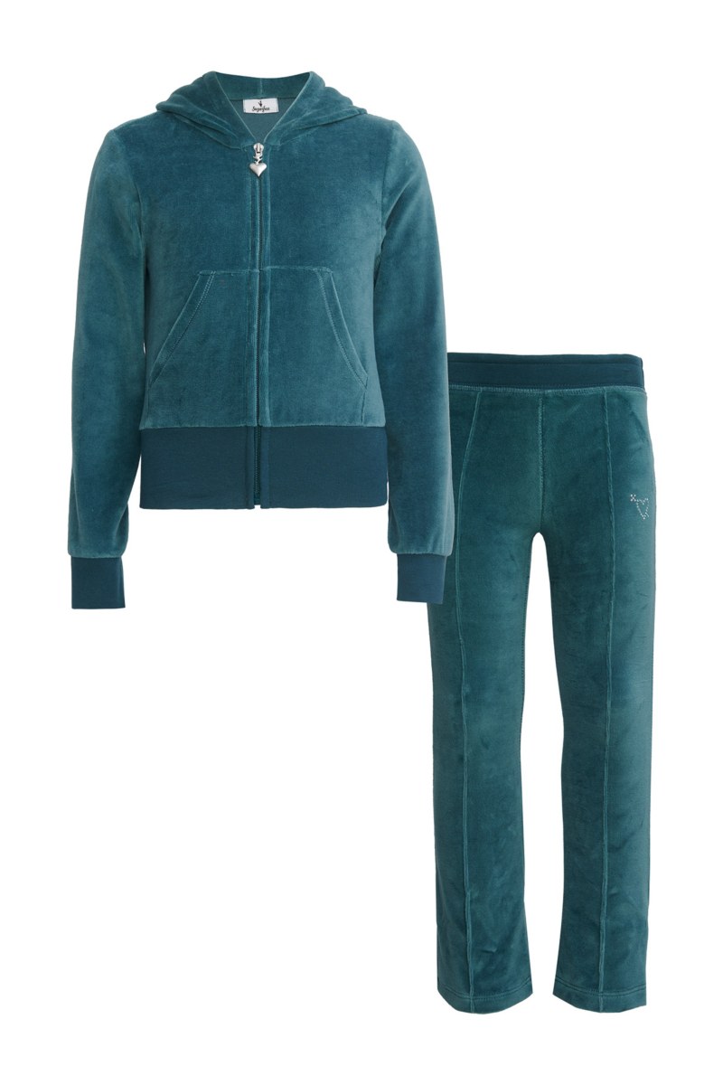 STRASS EMBELLISHED VELOUR TRACK SET FOR GIRLS-25638033-404