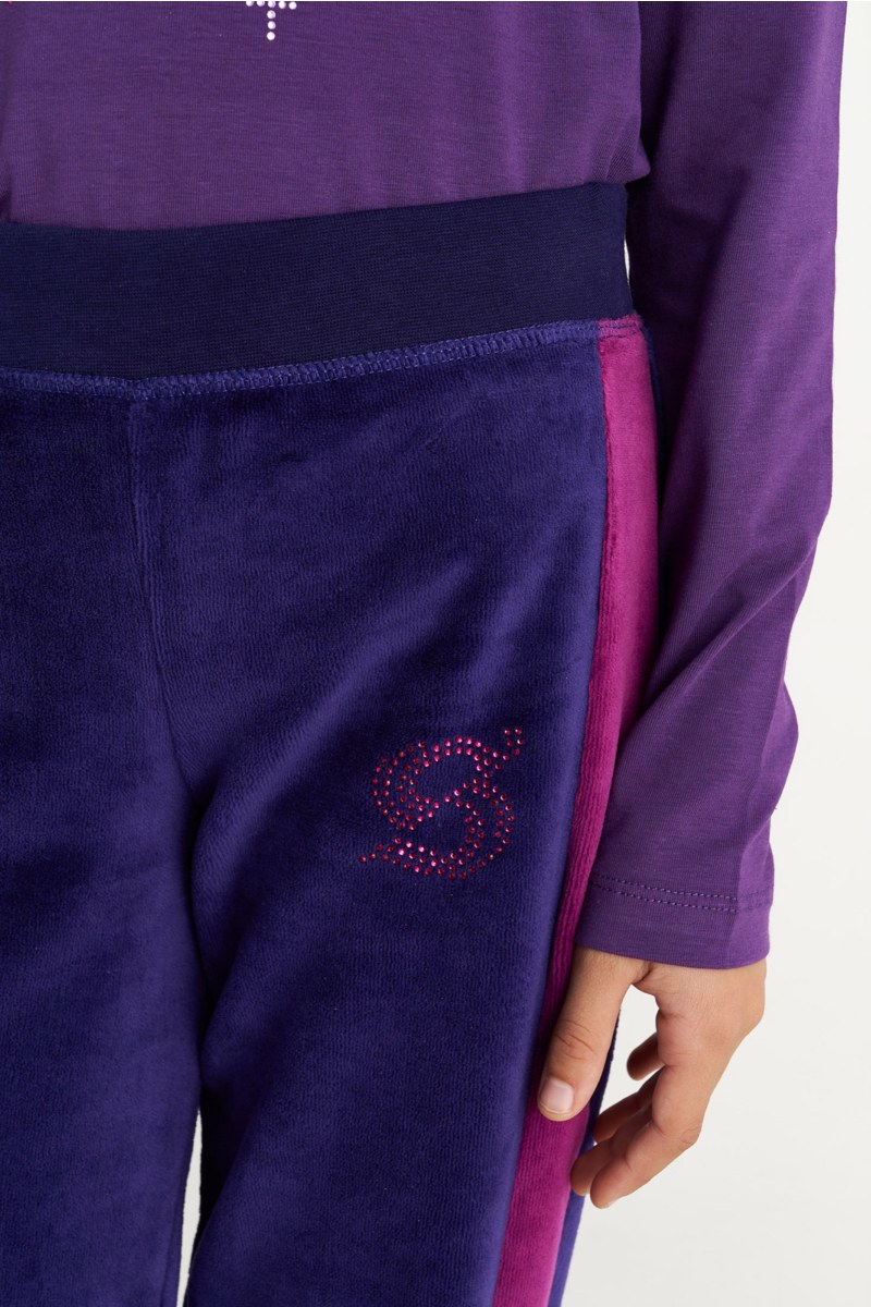 EMBELLISHED VELOUR TRACK SET FOR GIRLS WITH RAINBOW ZIPPER-25638034-816