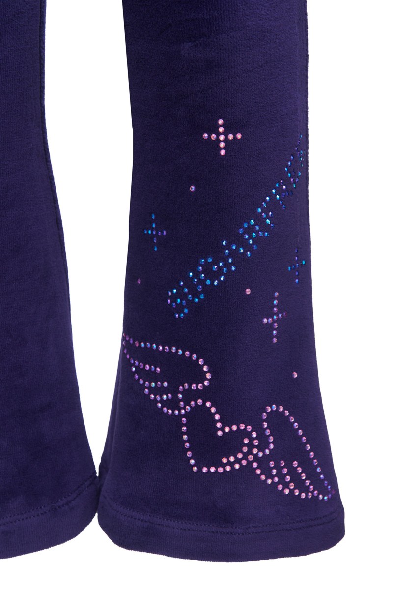 STRASS EMBELLISHED VELOUR TRACK SET FOR GIRLS WITH RAINBOW ZIPPER-25638039-816