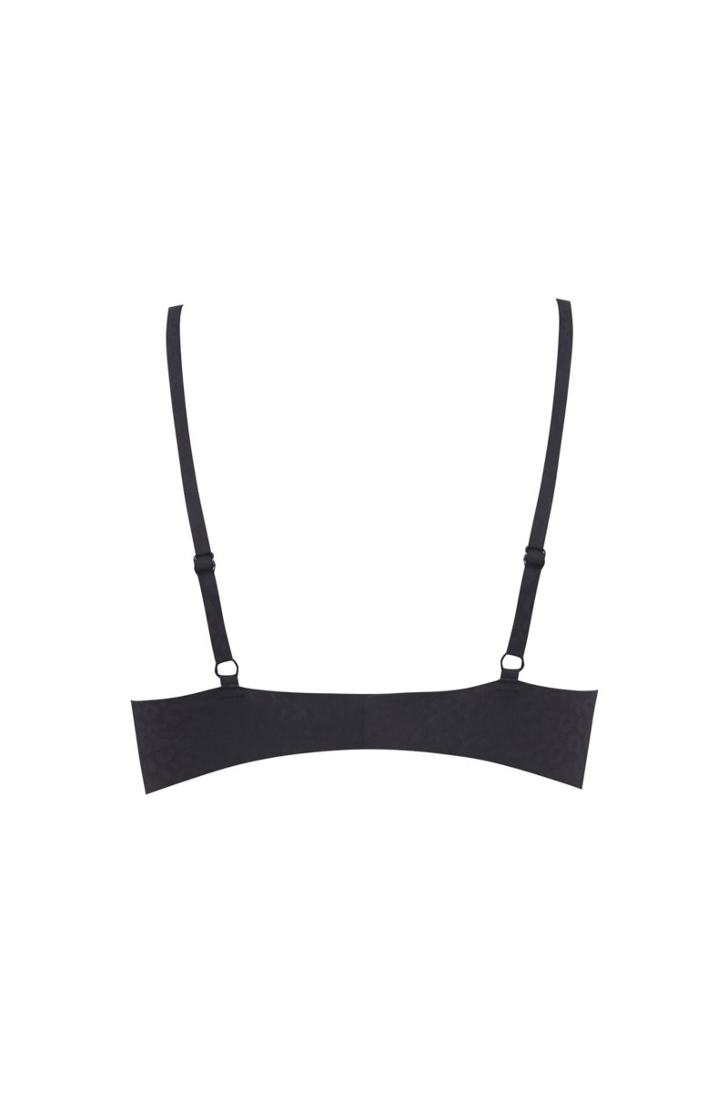 LEOPARD PRINTED SEAMLESS PADDED TRIANGLE BRA-25711020-110