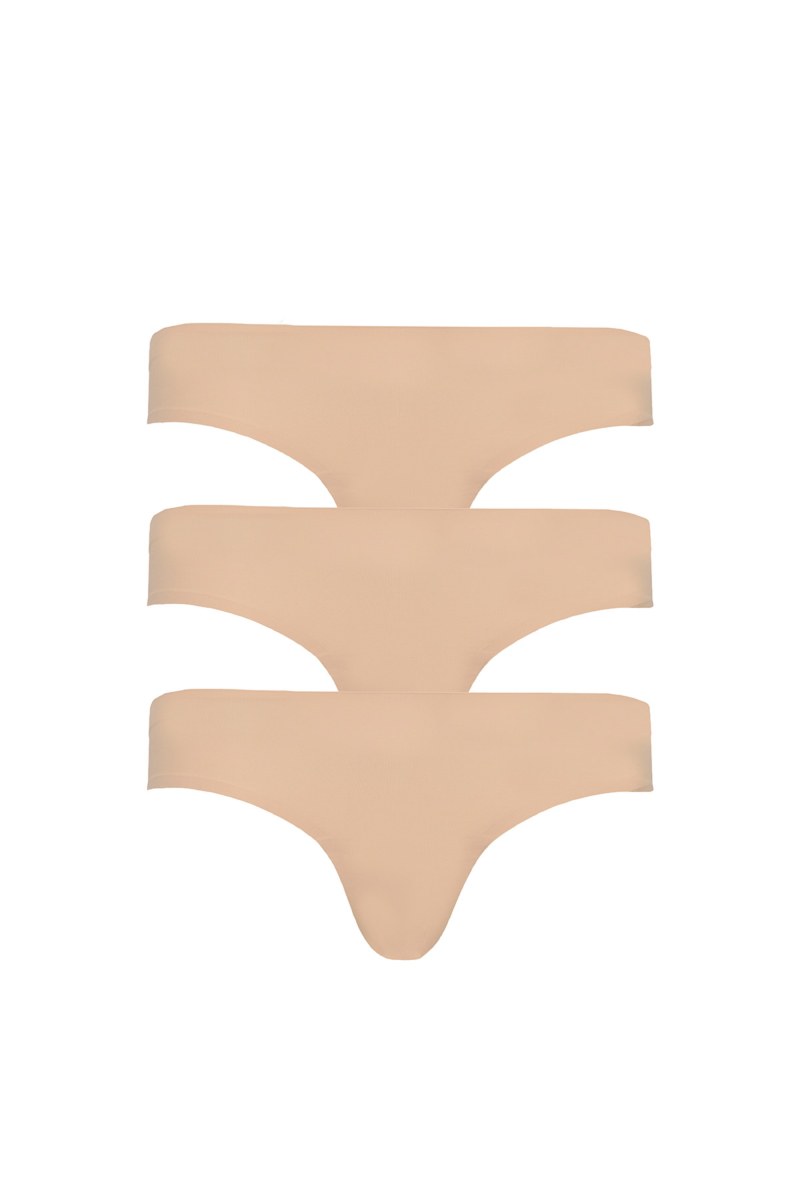 THREE PACK SEAMLESS BRAZILIAN BRIEFS-25732002-304