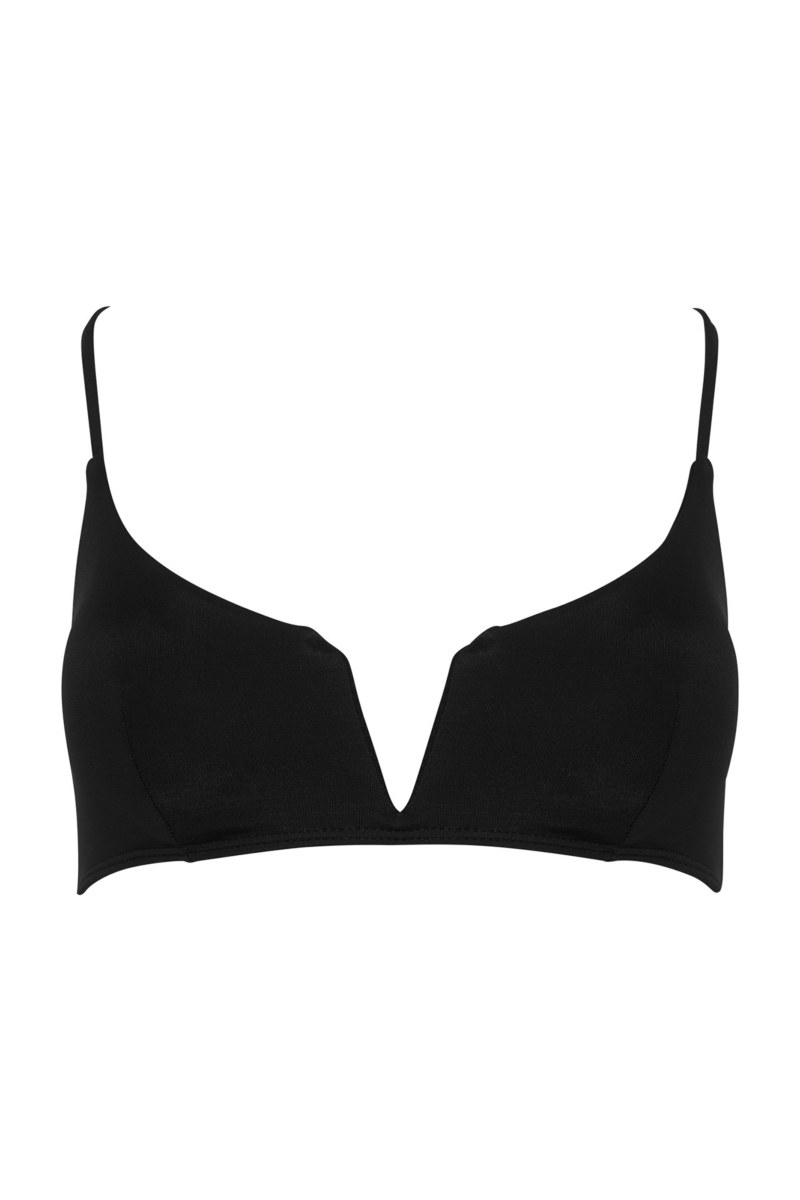 RECYCLED SWIMWEAR BIKINI TOP IN 'V' NECKLINE-25801001-110