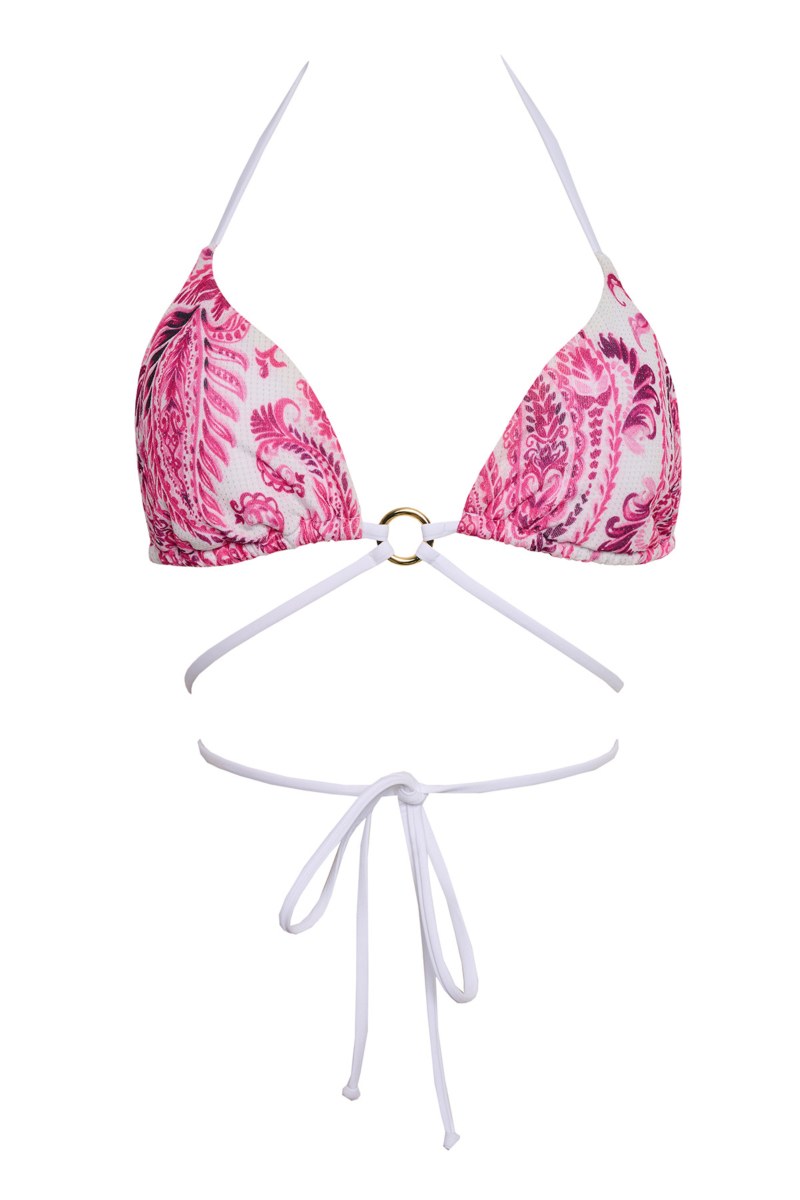 FLORAL PRINTED TRIANGLE BIKINI TOP-25801040-715