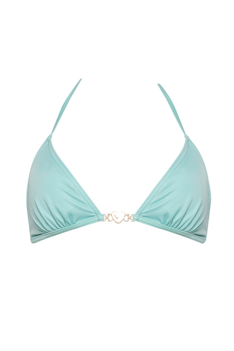 TRIANGLE SWIMWEAR BIKINI TOP WITH METAL ACCESSORY-25801105-518