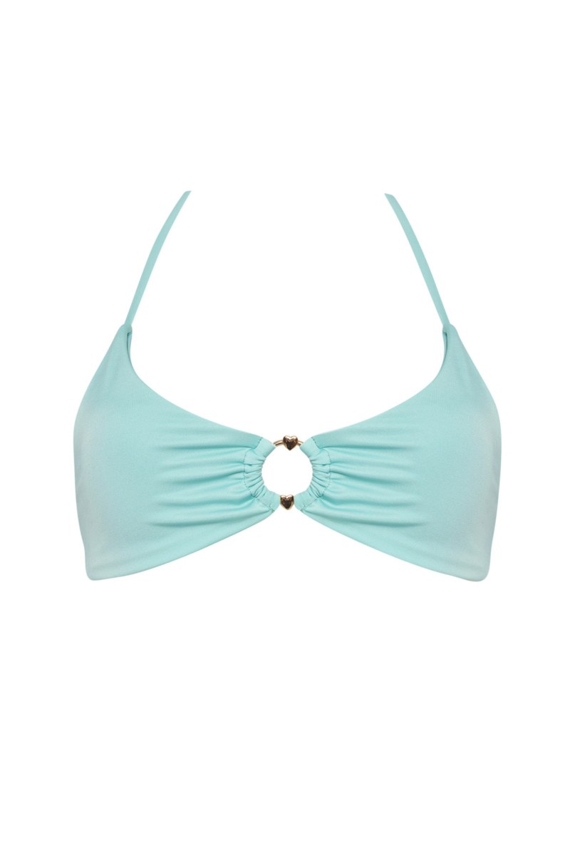 TRIANGLE SWIMWEAR BIKINI TOP WITH METAL ACCESSORY-25801115-518