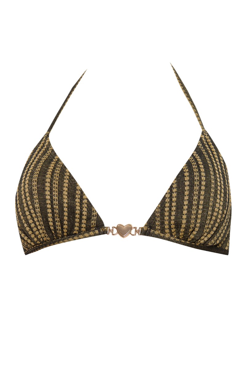 PRINTED TRIANGLE BIKINI TOP WITH METAL ACCESSORY-25801135-110