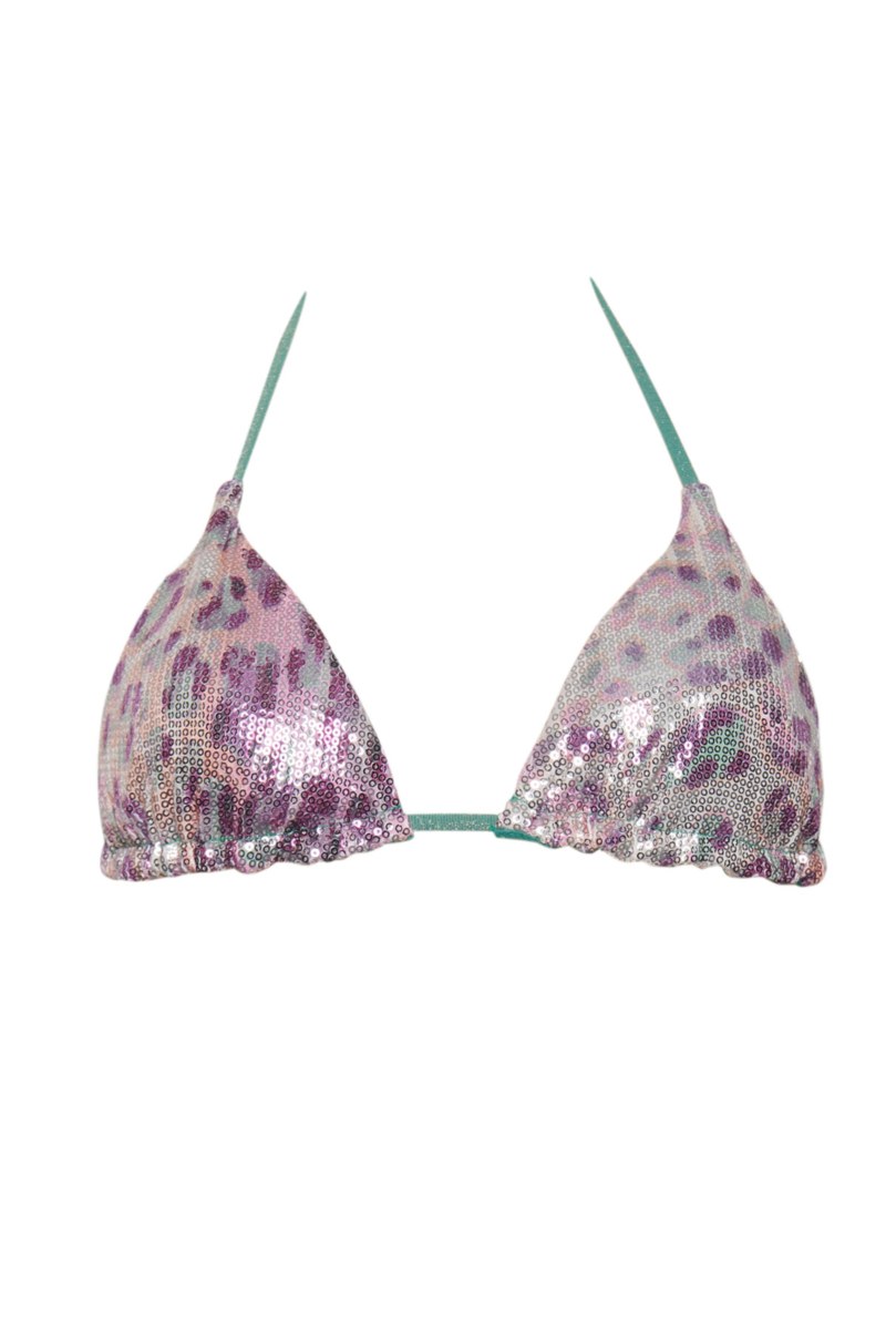 SWIMWEAR TRIANGLE BIKINI TOP WITH SEQUINS-25801480-518