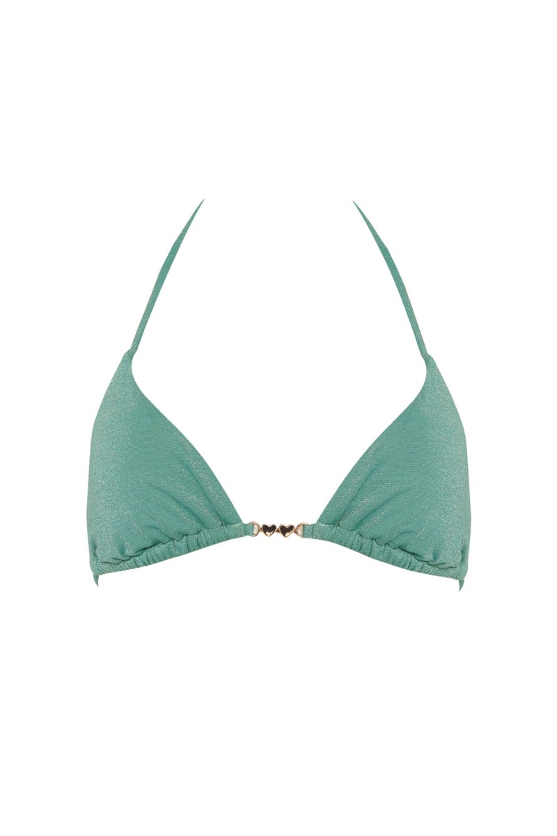 TRIANGLE SWIMWEAR BIKINI TOP WITH METAL ACCESSORY-25801667-514