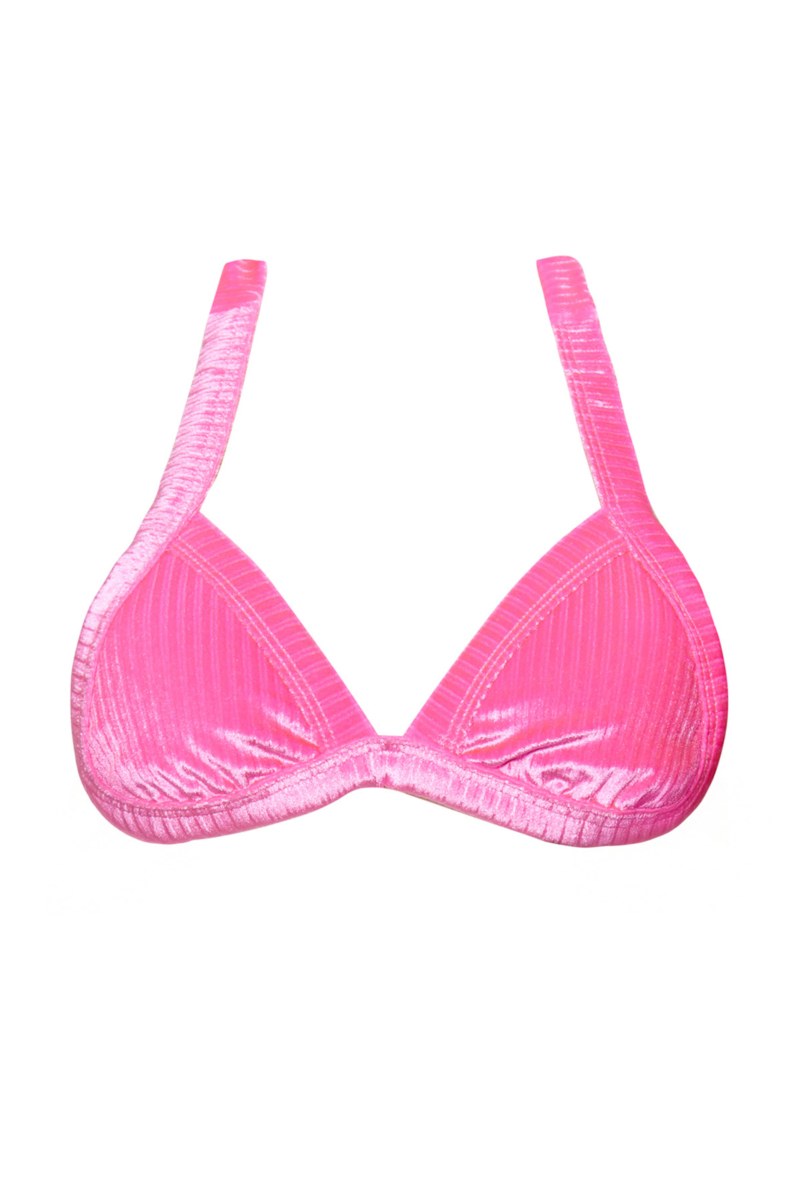 VELOUR TRIANGLE BIKINI TOP-25801695-712