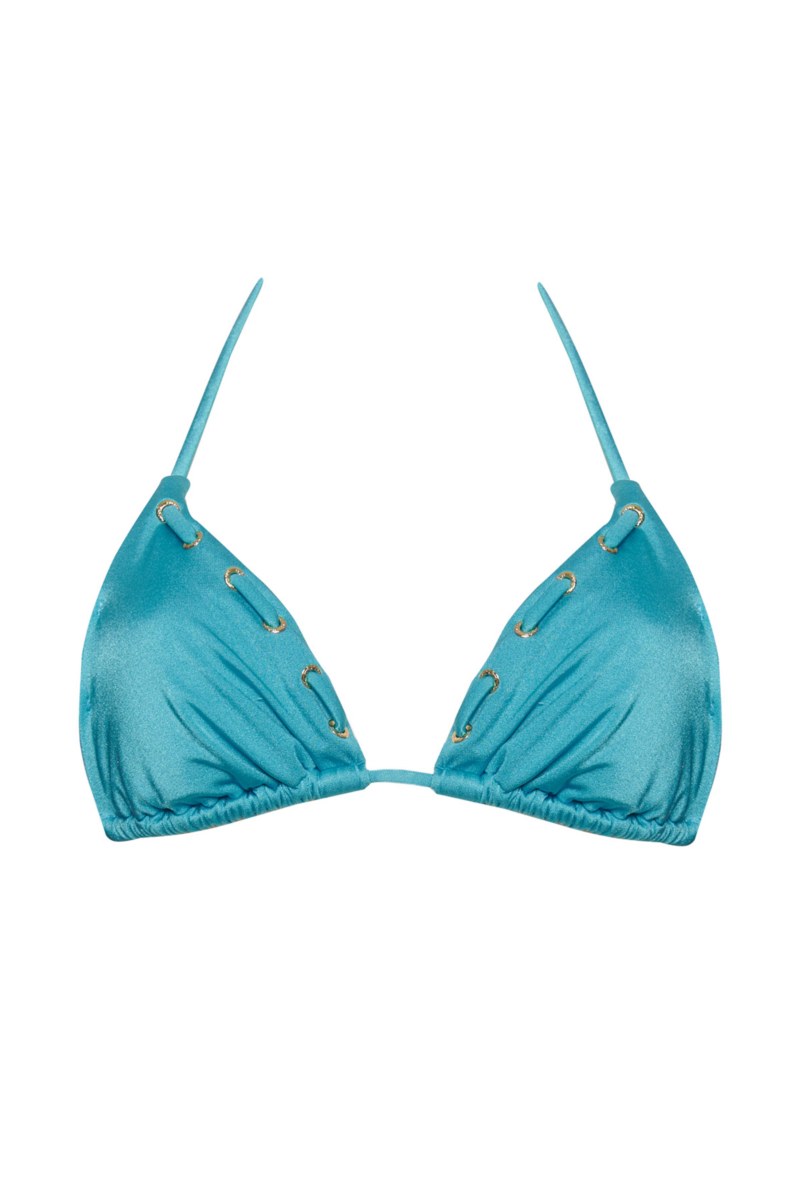 MONOCHROME TRIANGLE SWIMWEAR BIKINI TOP WITH STUDS-25801728-413