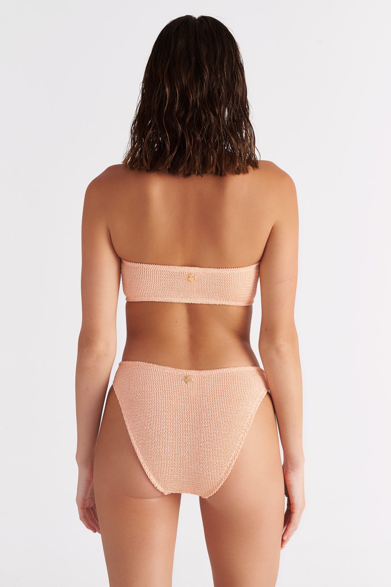 CRINKLED STRAPLESS SWIMWEAR BIKINI TOP-25801731-460