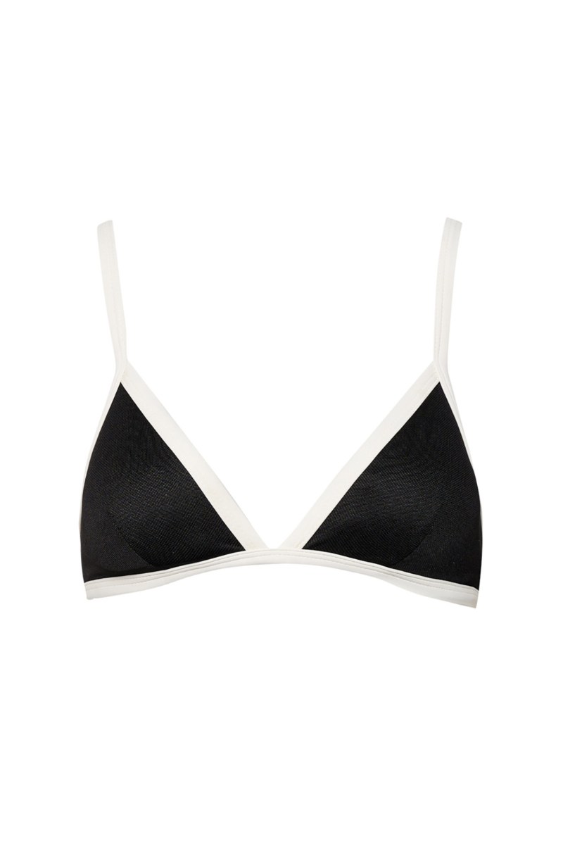 TWO-TONE STYLED TRIANGLE SWIMWEAR BIKINI TOP-25801768-110