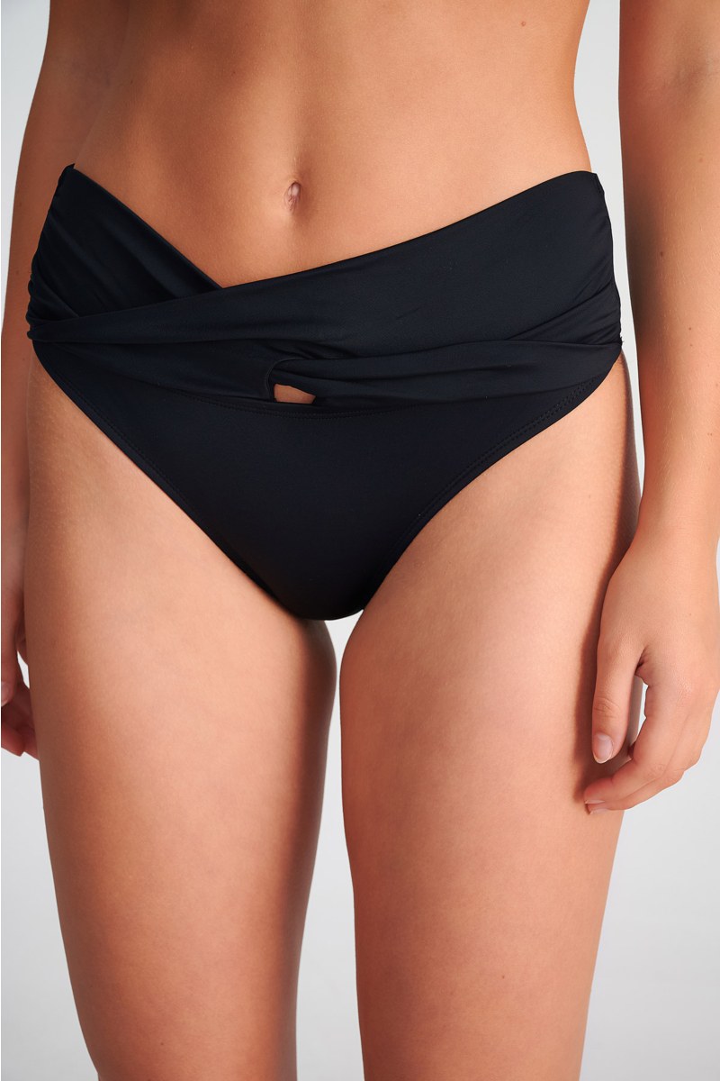 RECYCLED BIKINI SLIP WITH FRONT TWIST DETAIL-25802003-110