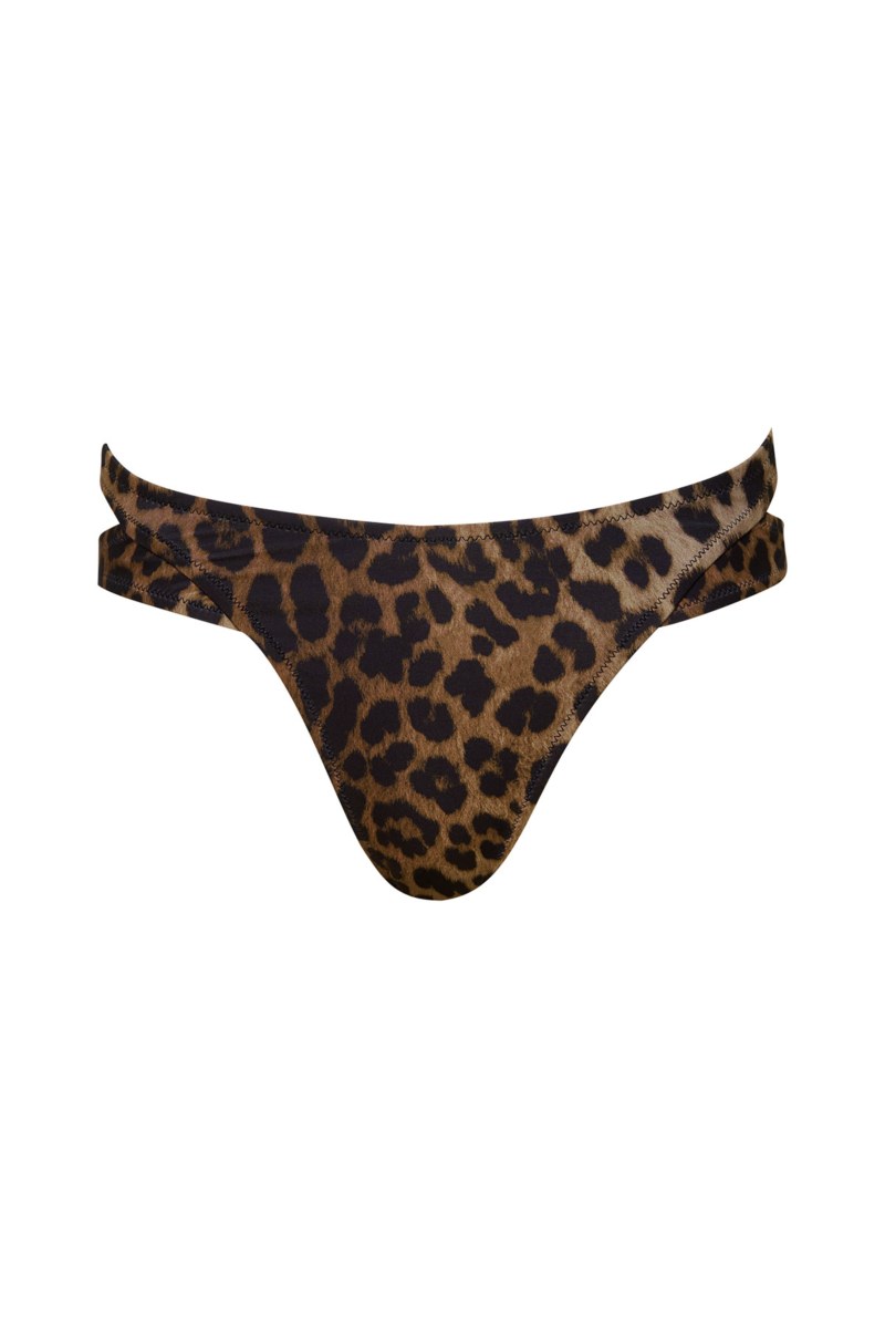 LEOPARD PRINTED SWIMWEAR BIKINI BRIEF-25802039-331