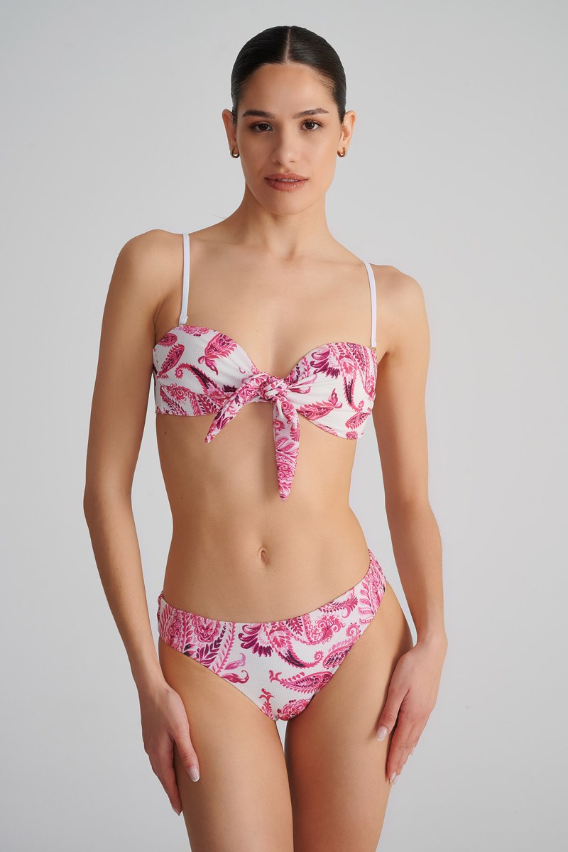 FLORAL PRINTED SWIMWEAR HIPSTER BIKINI SLIP-25802041-715