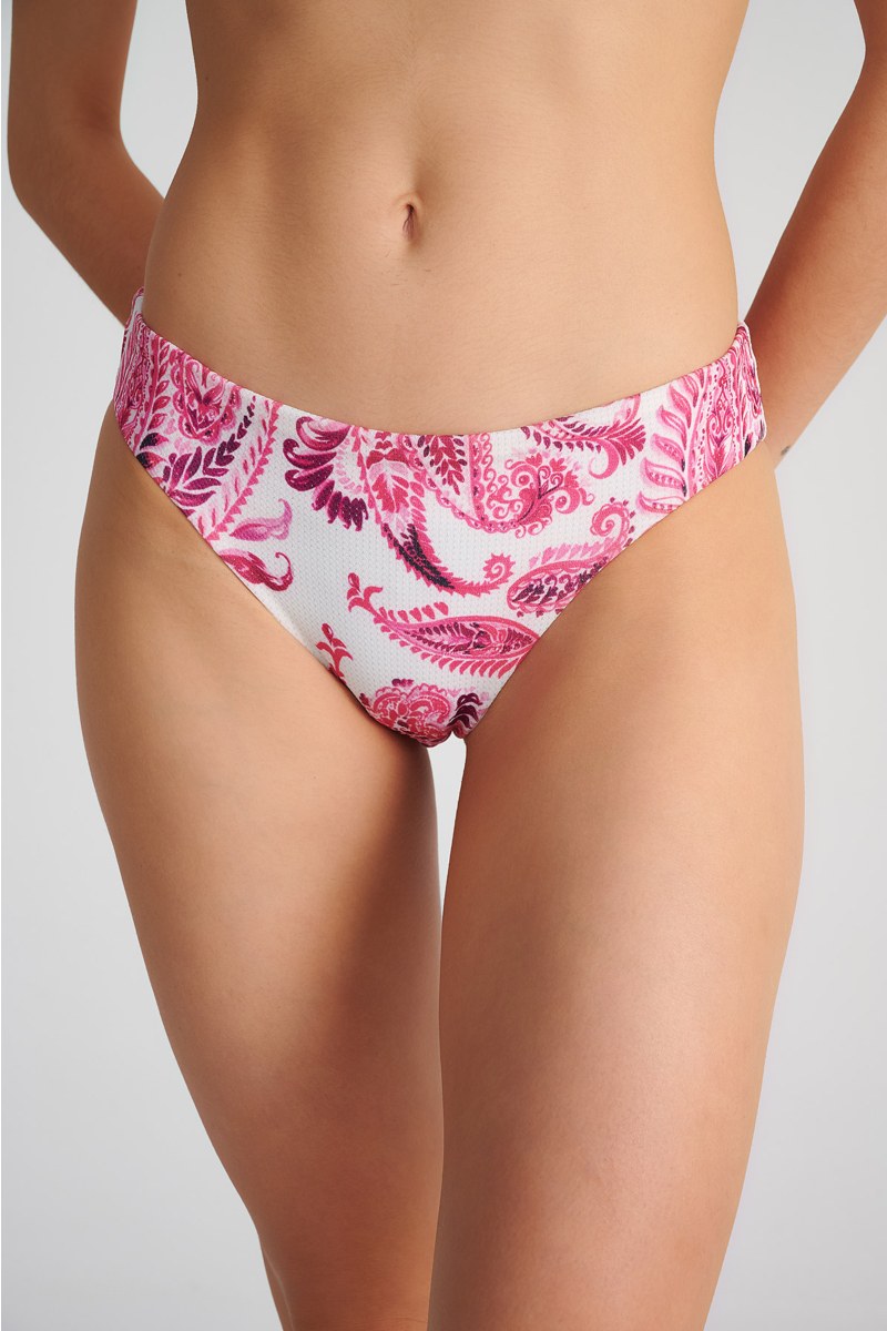 FLORAL PRINTED SWIMWEAR HIPSTER BIKINI SLIP-25802041-715