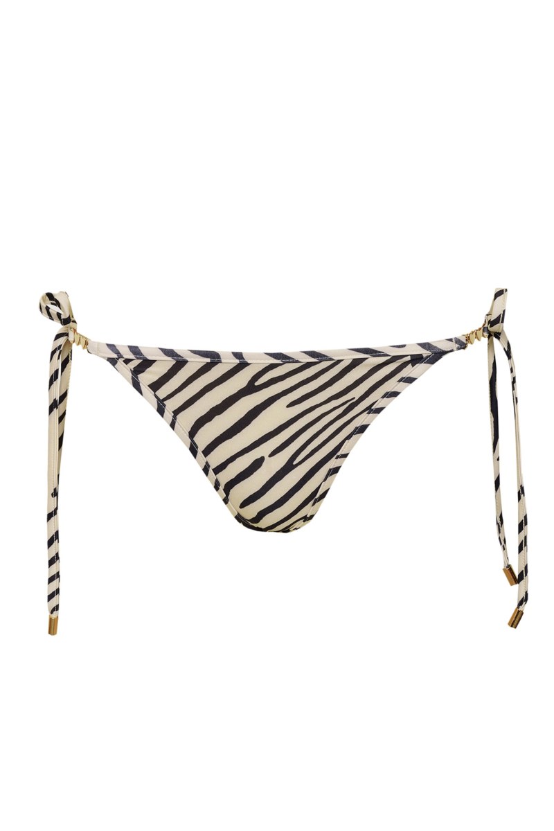 ZEBRA PRINTED TIE-SIDE BIKINI BOTTOM-25802165-103
