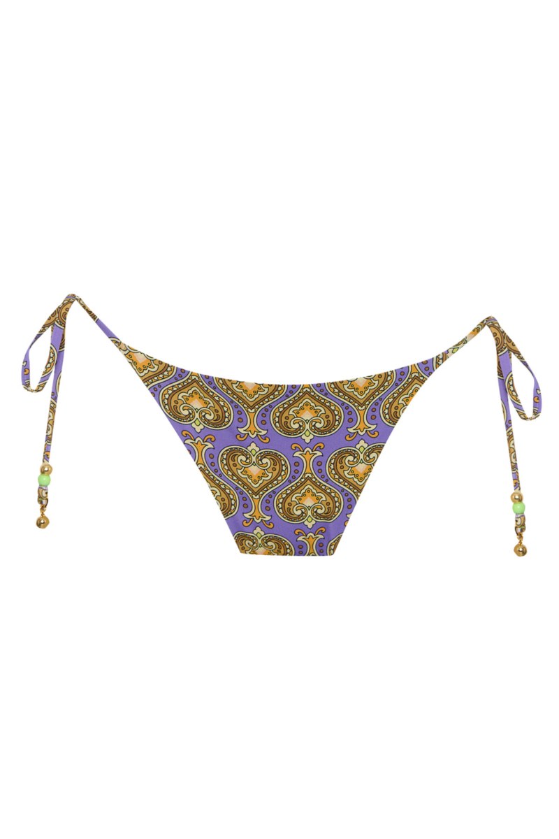 TIE-SIDE MULTICOLOR PRINTED SWIMWEAR BIKINI SLIP-25802420-814