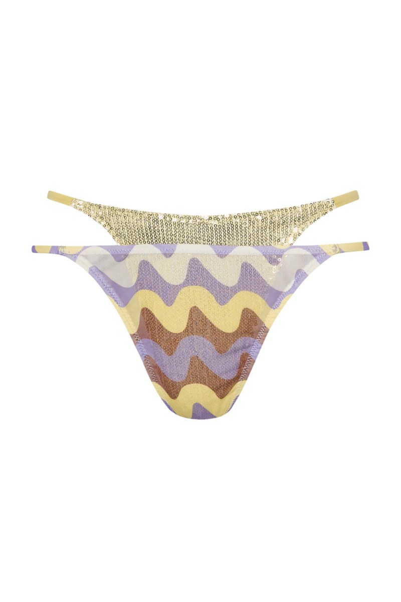 SWIMWEAR BIKINI SLIP WITH DOUBLE-FABRIC EFFECT-25802500-332