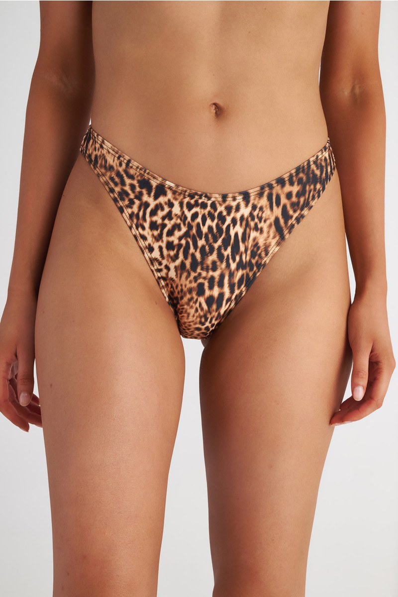 ANIMAL PRINTED HIPSTER SWIMWEAR BIKINI SLIP-25802699-321