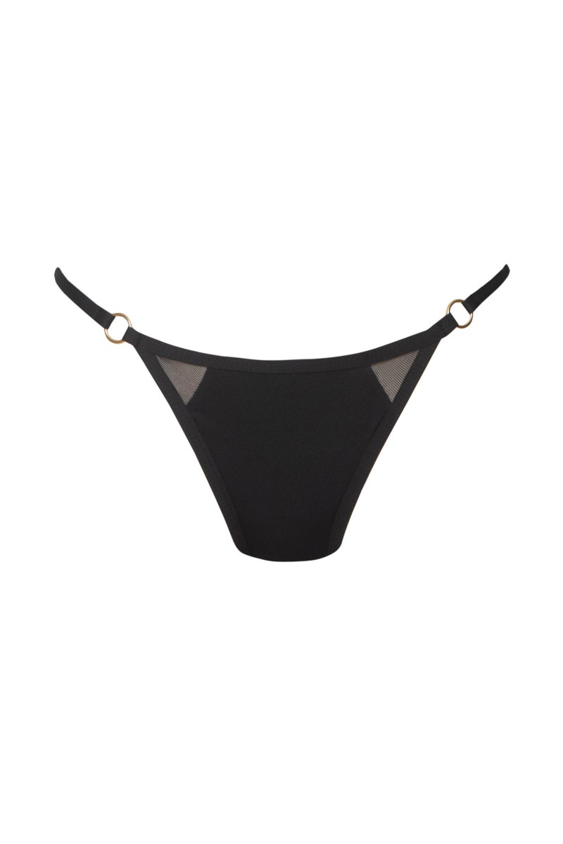 MESH FRONT BIKINI SLIP WITH METAL ACCESSORY-25802721-110