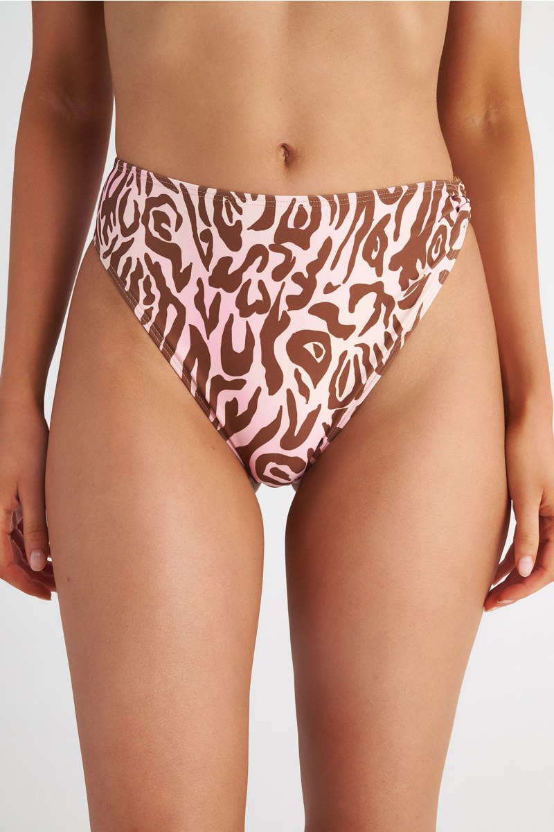 ANIMAL PRINTED HIGH WAISTED SWIMWEAR BIKINI BOTTOM-25802740-302