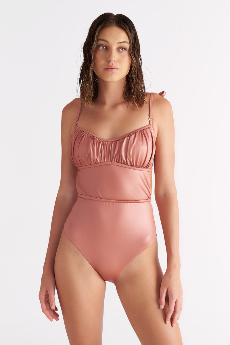 ONEPIECE SWIMSUIT IN SHINY LOOK-25804670-720
